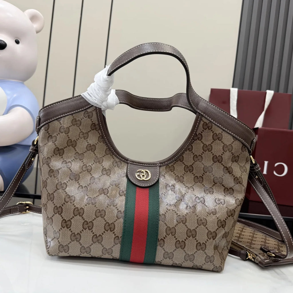 Gucci Giglio small tote bag ‎860845 brown GG PVC