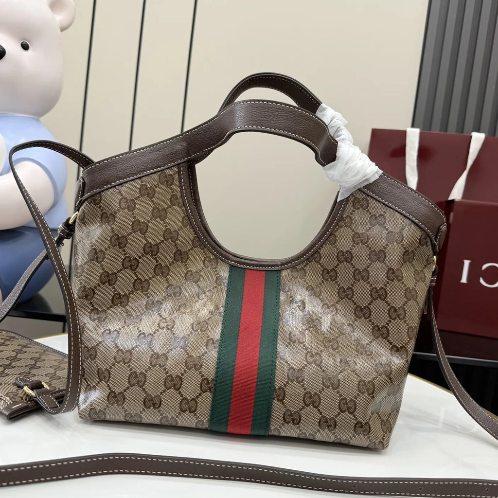 Gucci Giglio small tote bag ‎860845 brown GG PVC