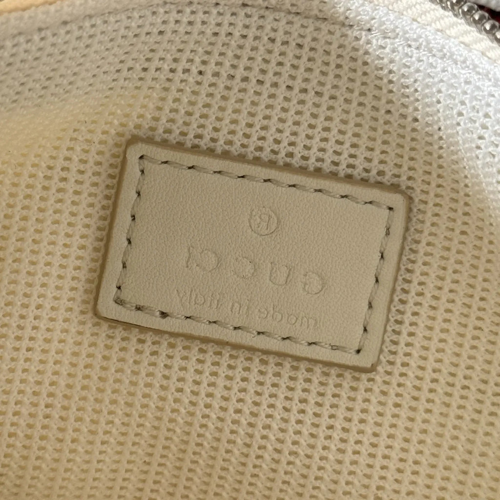 Gucci Giglio Flora small tote bag ‎860845 White leather