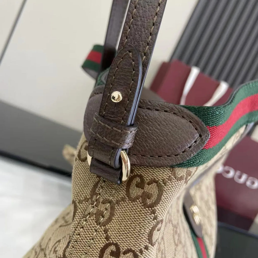 Gucci Giglio small tote bag ‎860845 Beige and dark brown GG canvas