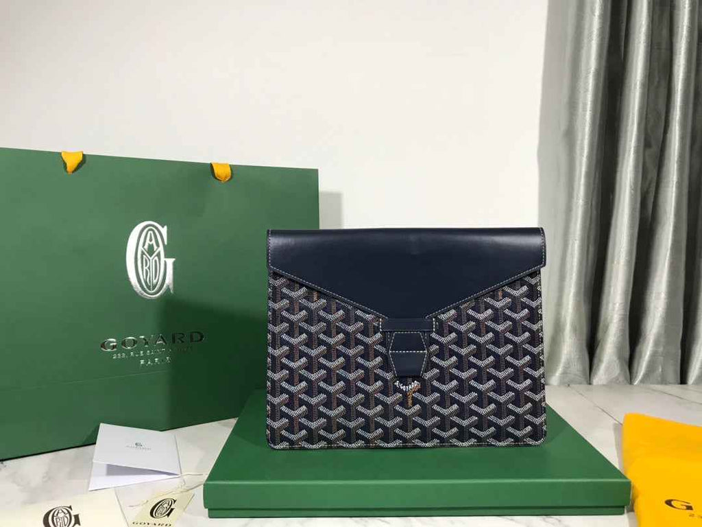 Goyard Camondo MM Horizontal Clutch GY020209 Navy Blue