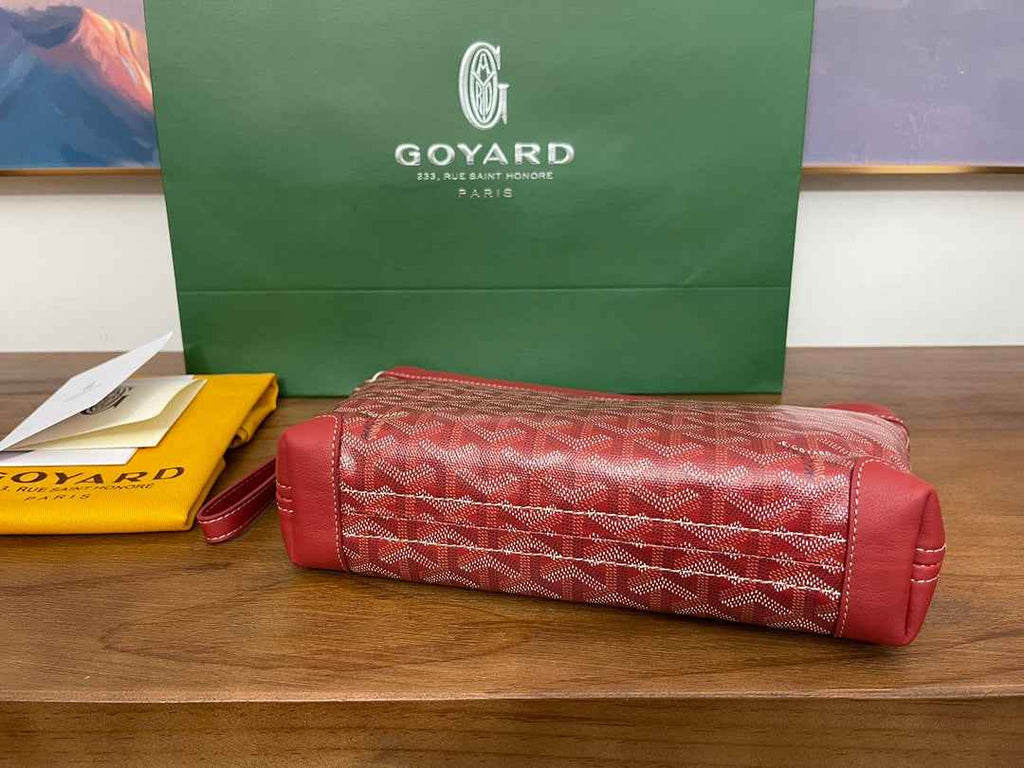 Goyard Conti Pouch Goyardine Canvas Calfskin GY028591 Red