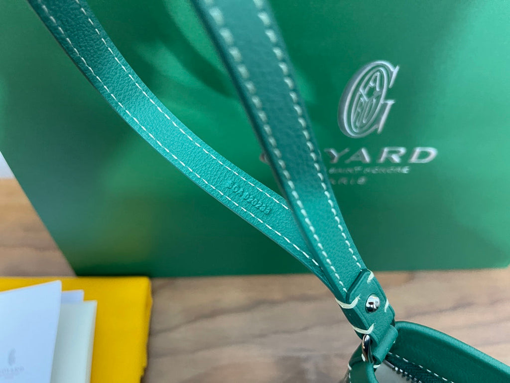 Goyard Conti Pouch Goyardine Canvas Calfskin GY028591 Green