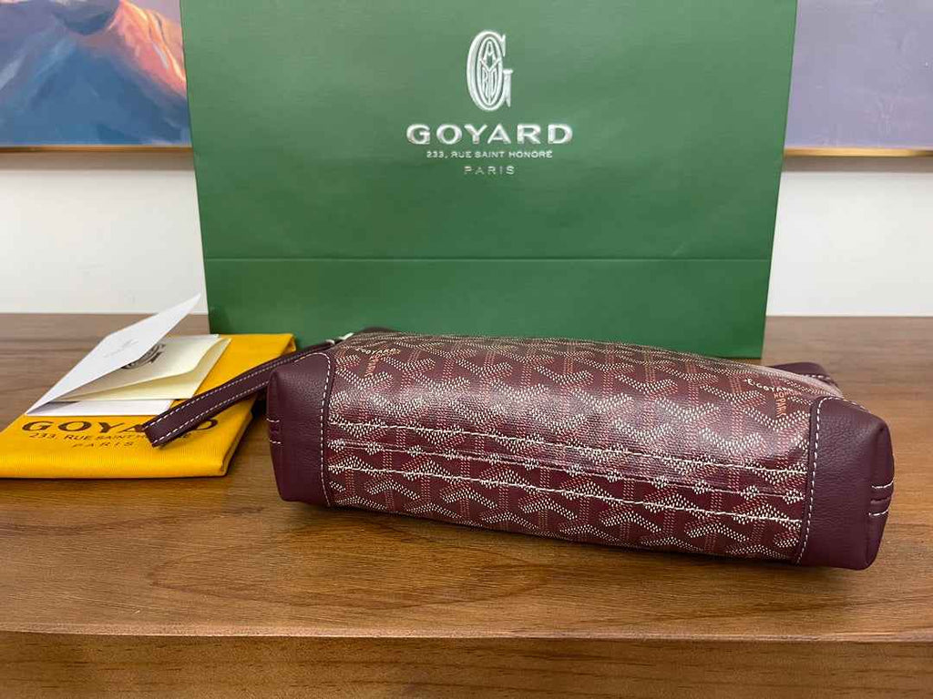 Goyard Conti Pouch Goyardine Canvas Calfskin GY028591 Wine Red