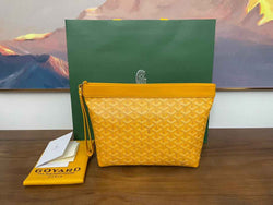 Goyard Conti Pouch Goyardine Canvas Calfskin GY028591 Yellow