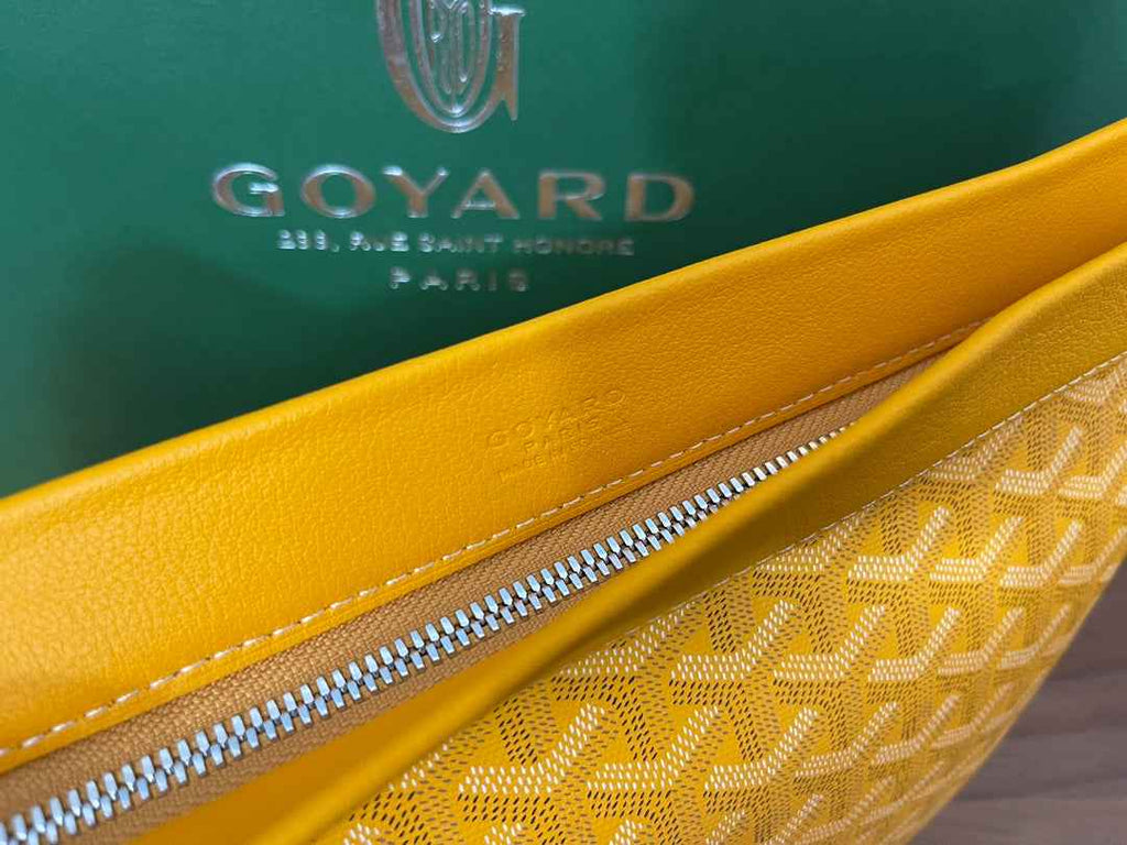 Goyard Conti Pouch Goyardine Canvas Calfskin GY028591 Yellow