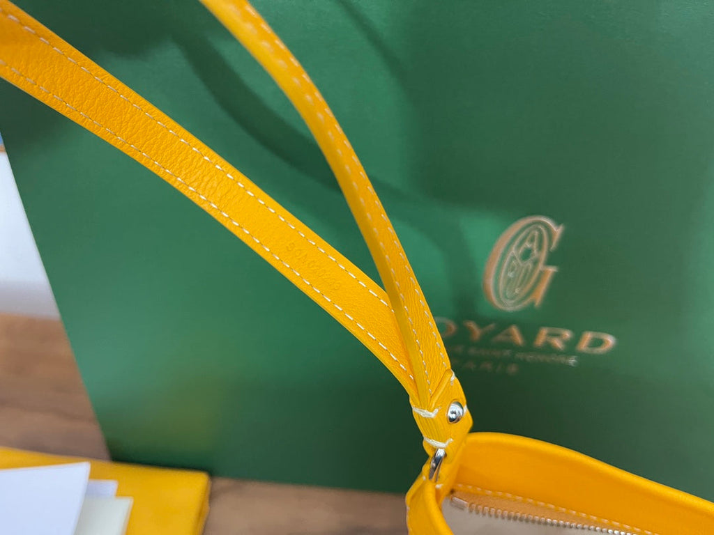 Goyard Conti Pouch Goyardine Canvas Calfskin GY028591 Yellow