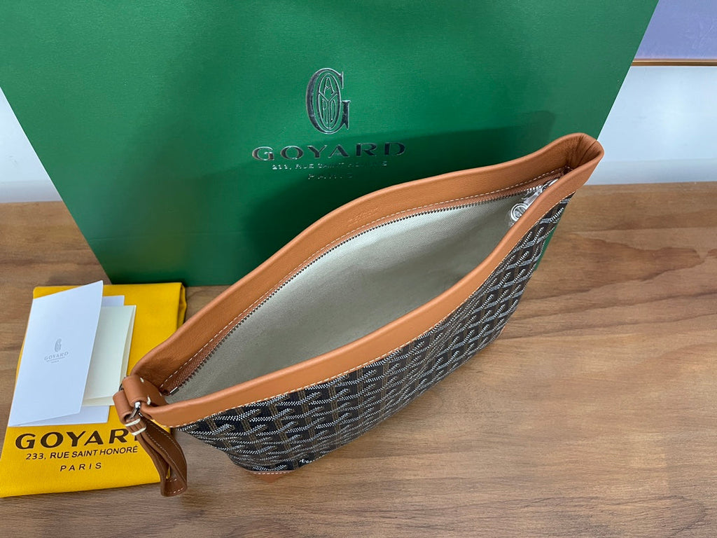 Goyard Conti Pouch Goyardine Canvas Calfskin GY028591 Tan