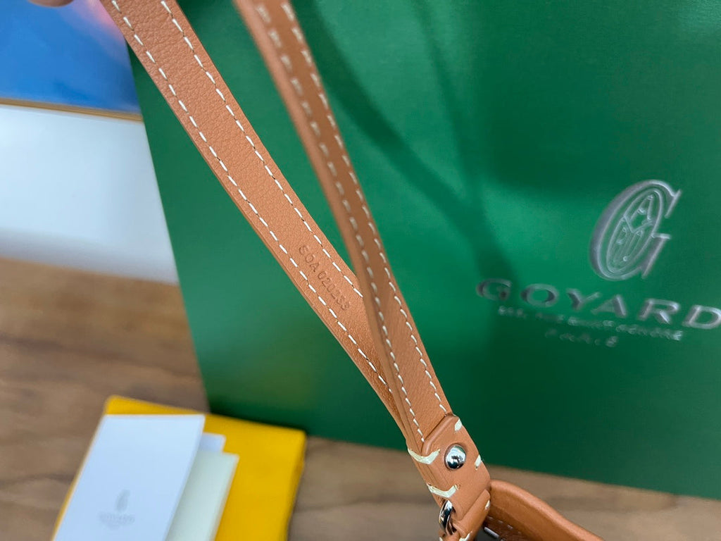 Goyard Conti Pouch Goyardine Canvas Calfskin GY028591 Tan