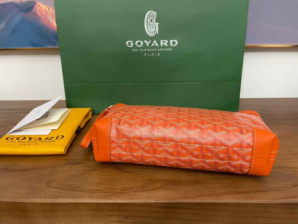 Goyard Conti Pouch Goyardine Canvas Calfskin GY028591 Orange