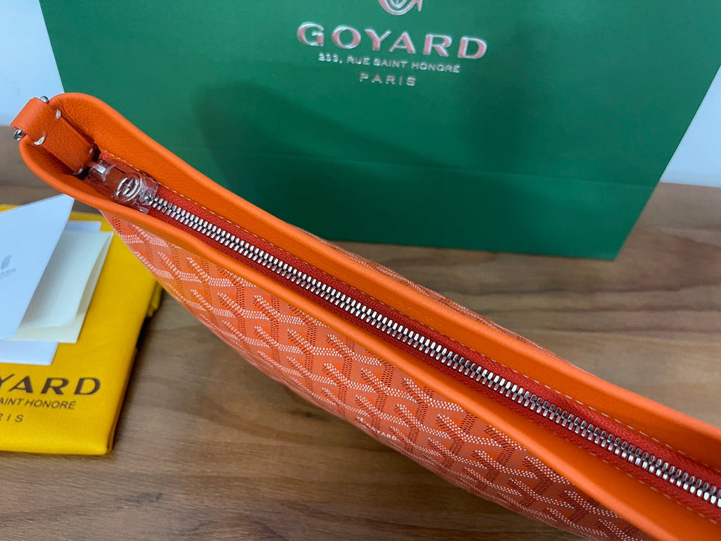 Goyard Conti Pouch Goyardine Canvas Calfskin GY028591 Orange