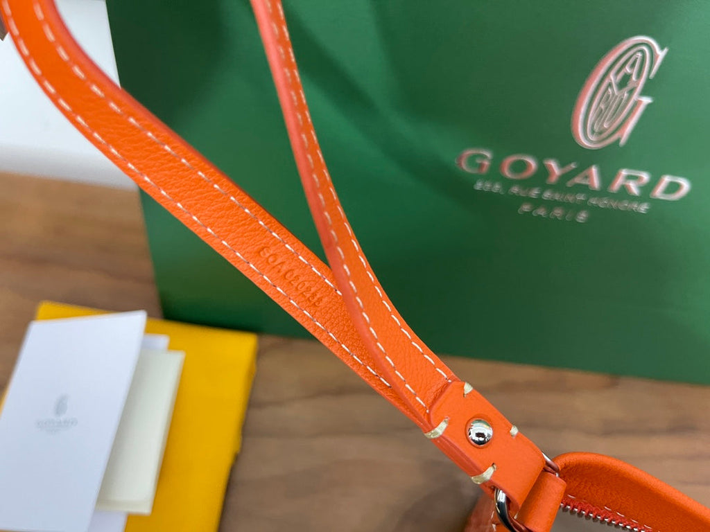 Goyard Conti Pouch Goyardine Canvas Calfskin GY028591 Orange