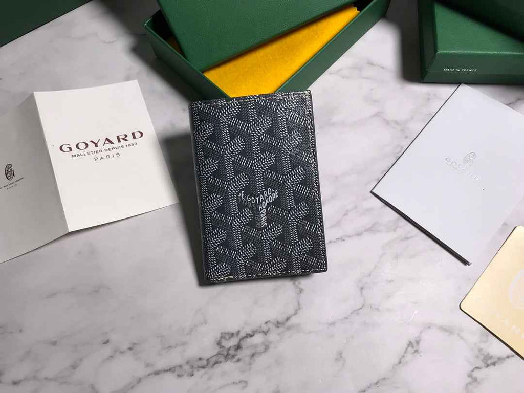 Goyard Saint-Pierre Card Wallet 5052 Calfskin Gray