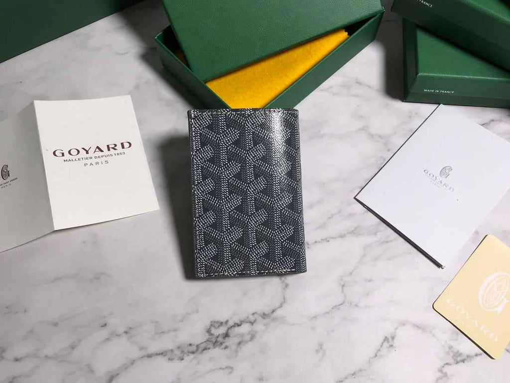 Goyard Saint-Pierre Card Wallet 5052 Calfskin Gray
