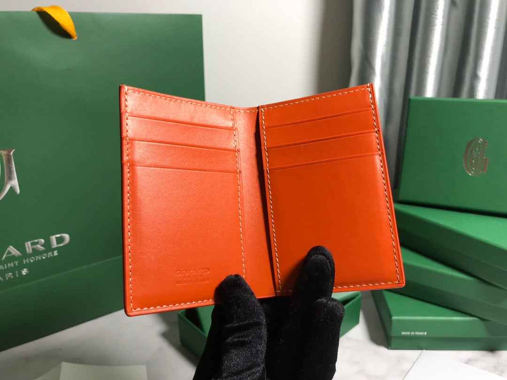 Goyard Saint-Pierre Card Wallet 5052 Calfskin Orange