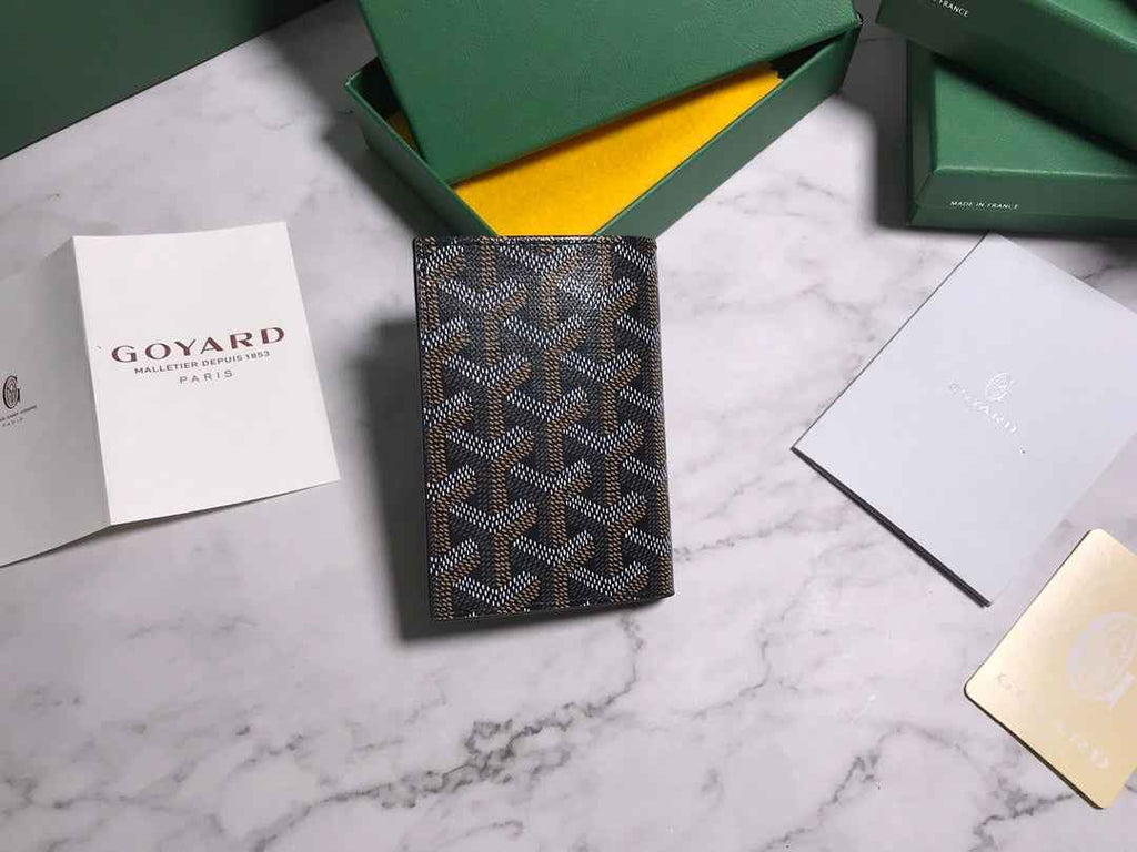Goyard Saint-Pierre Card Wallet 5052 Calfskin Black