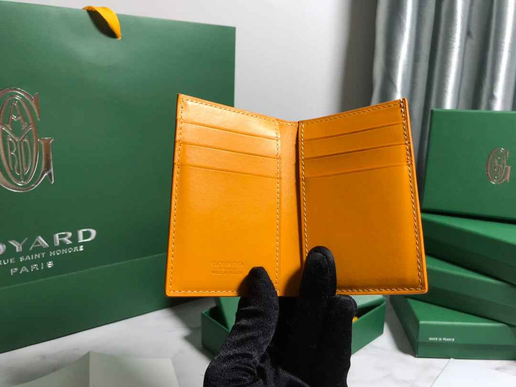 Goyard Saint-Pierre Card Wallet 5052 Calfskin Yellow