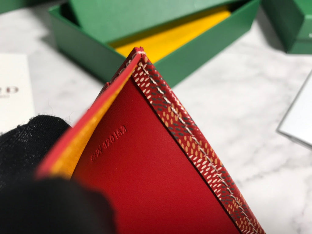 Goyard Saint-Pierre Card Wallet 5052 Calfskin Red