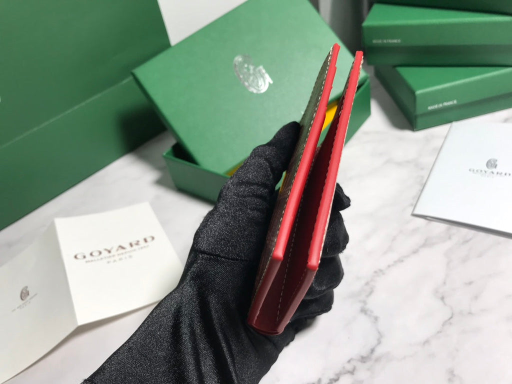 Goyard Saint-Pierre Card Wallet 5052 Calfskin Red