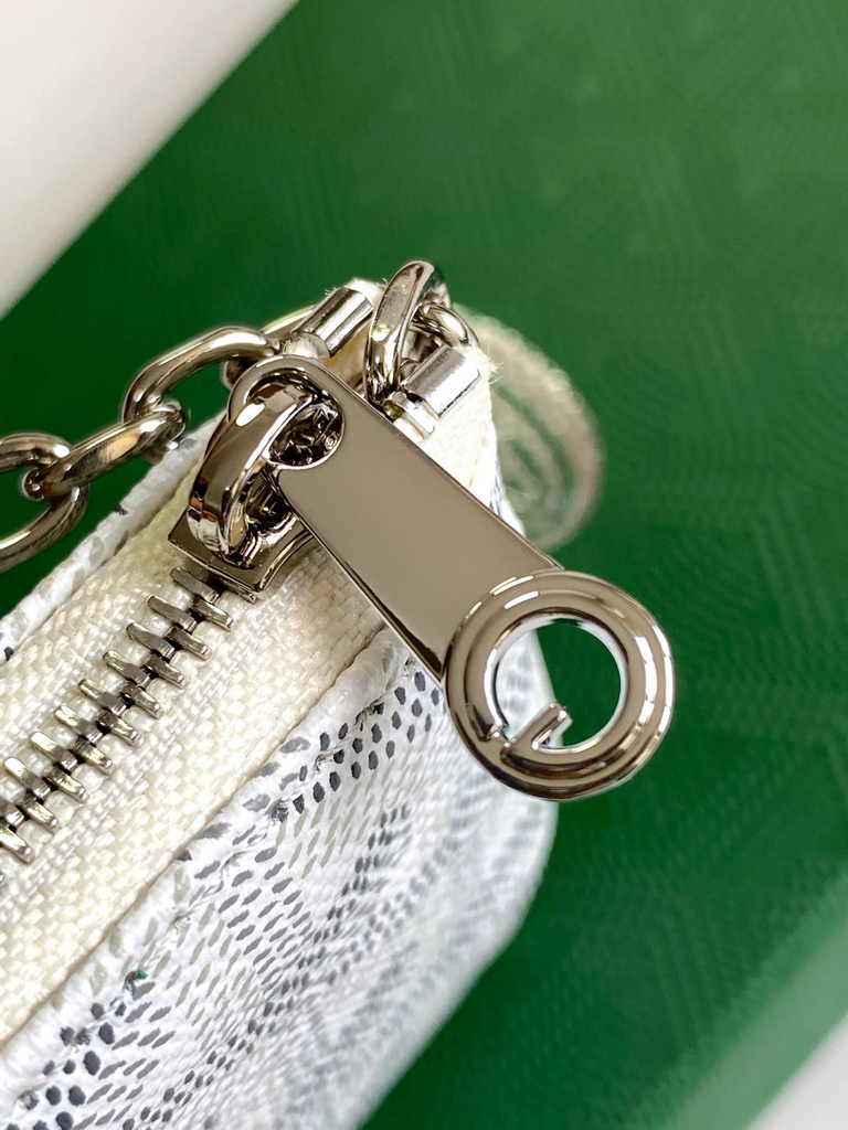 Goyard Sénat Nano Key Pouch 3317 White Goyardine Canvas