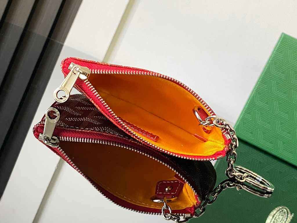 Goyard Sénat Nano Key Pouch 3317 Red Goyardine Canvas