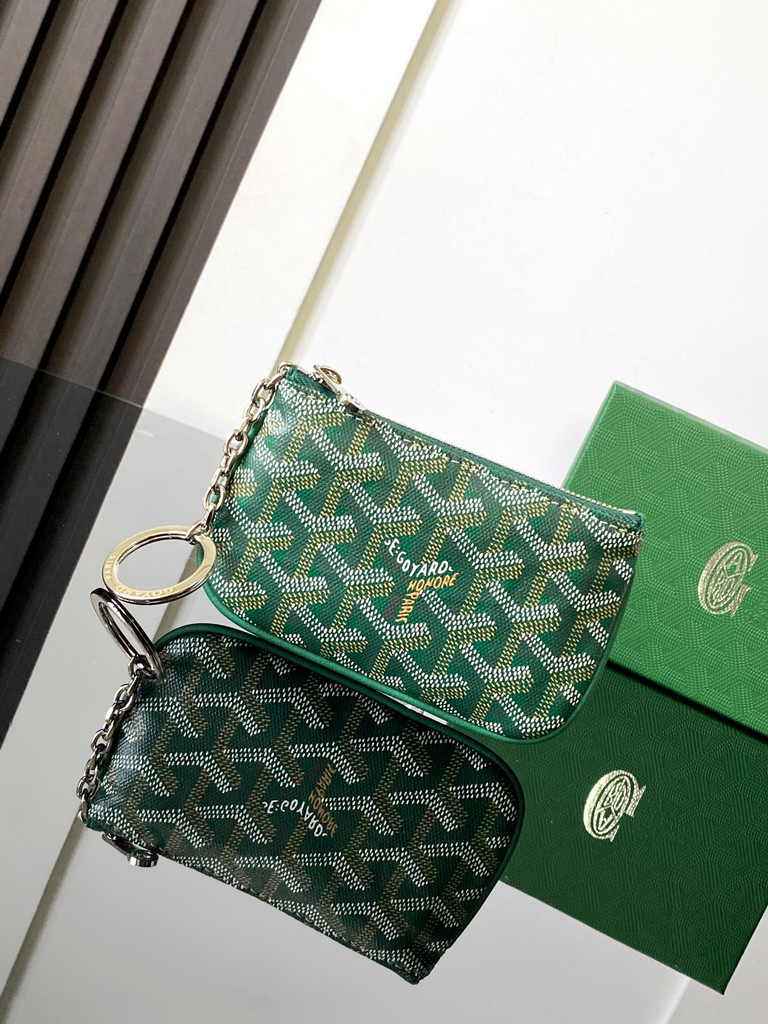 Goyard Sénat Nano Key Pouch 3317 Green Goyardine Canvas