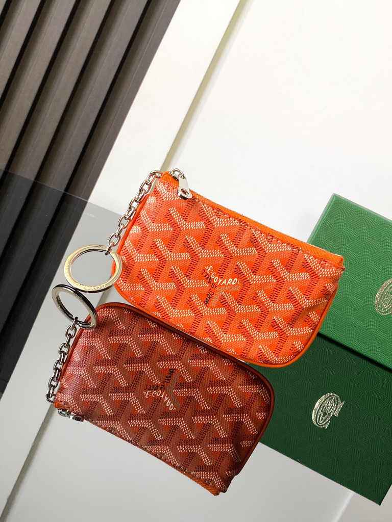 Goyard Sénat Nano Key Pouch 3317 Orange Goyardine Canvas