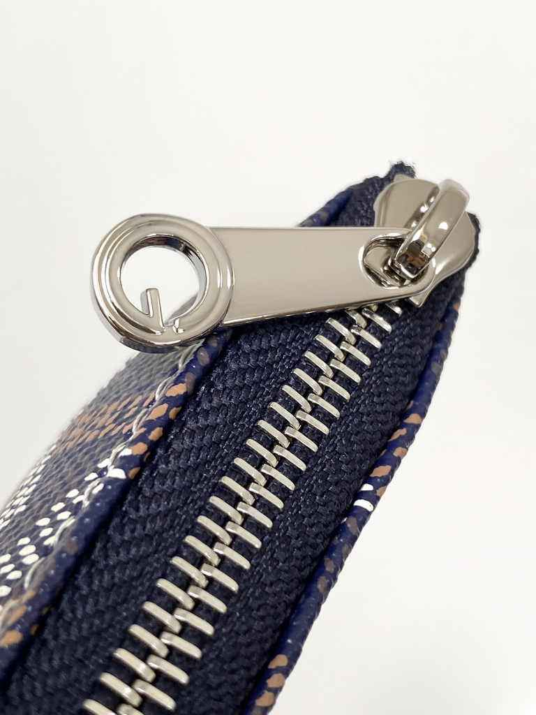 Goyard Sénat Nano Key Pouch 3317 Navy Blue Goyardine Canvas