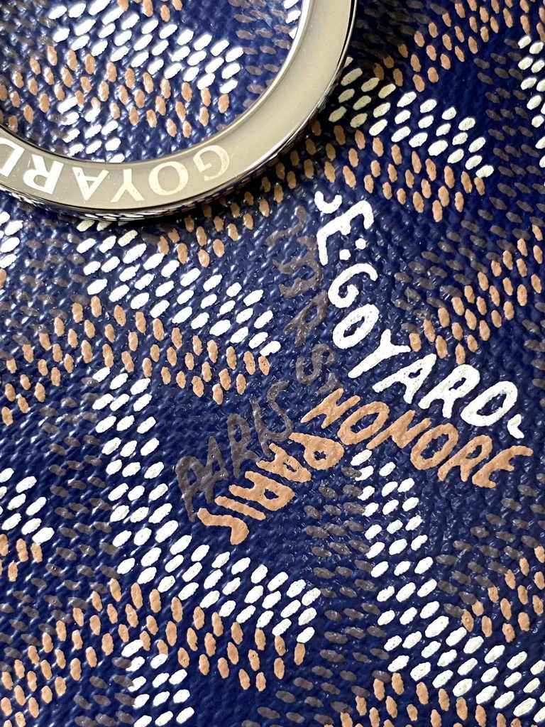 Goyard Sénat Nano Key Pouch 3317 Navy Blue Goyardine Canvas