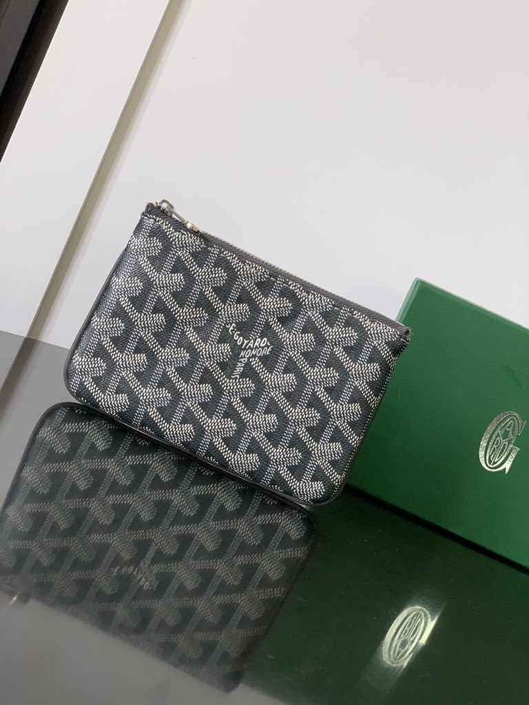 Goyard Sénat Nano Key Pouch 1061XS Gray Goyardine Canvas