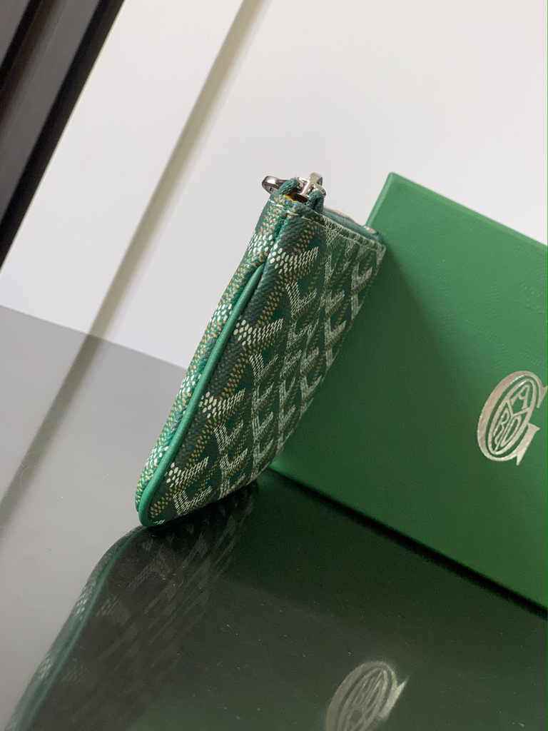 Goyard Sénat Nano Key Pouch 1061XS Green Goyardine Canvas