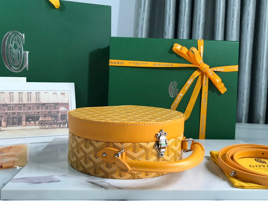 Goyard The Alto Hatbox Trunk Bag GY020381 Yellow