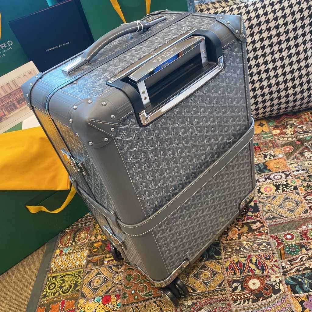 Goyard Travel Luggage 20 inch Gray Leather