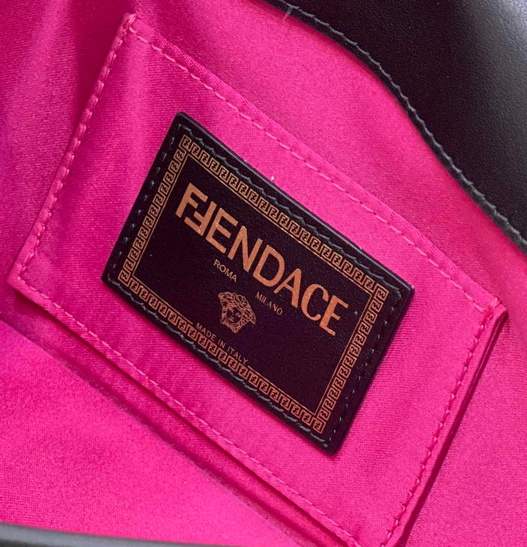 Fendi x Versace Fendace Brooch Baguette NM Bag 8BS068 Black