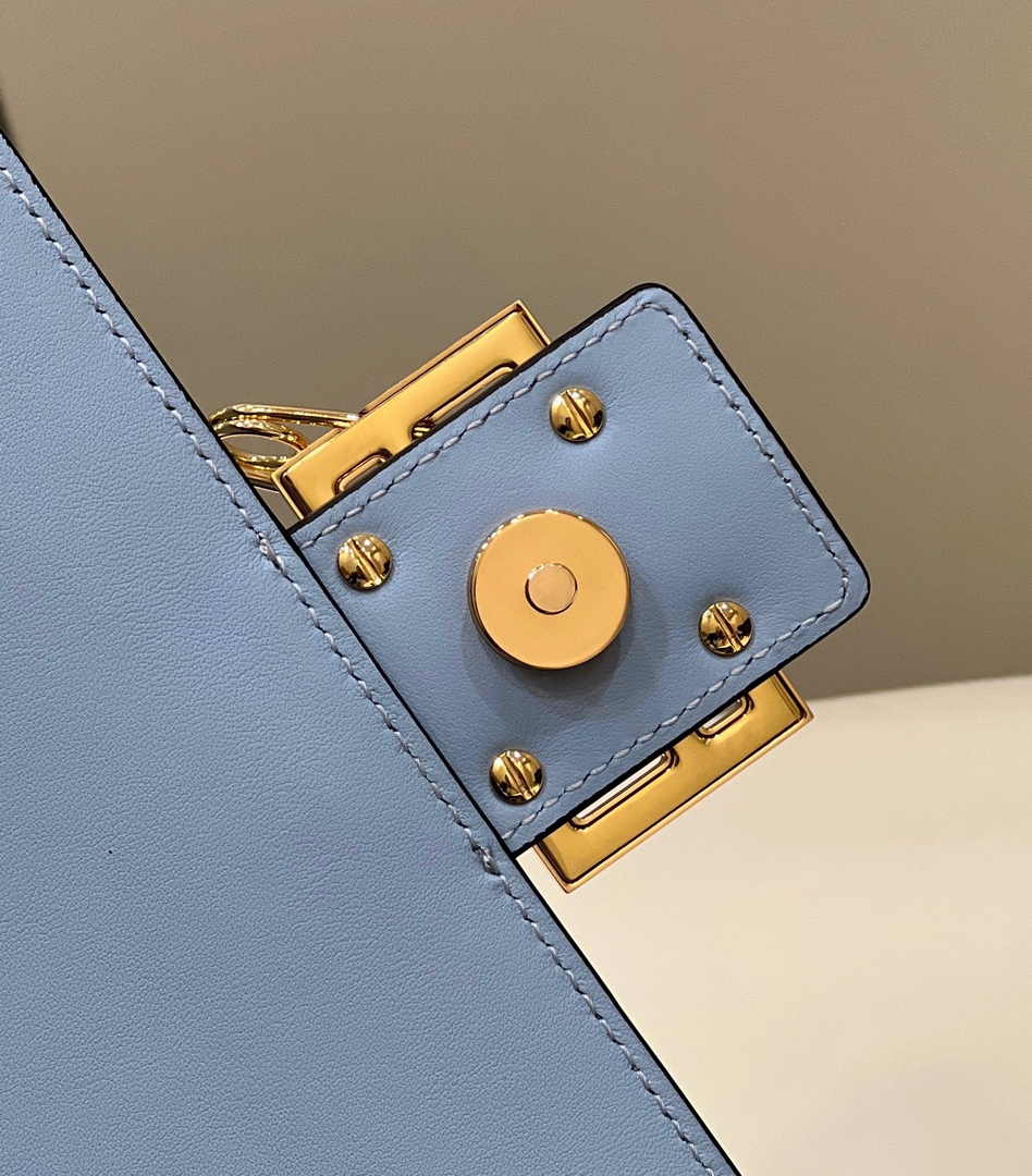 Fendi x Versace Fendace Brooch Baguette NM Bag 8BS068 Blue