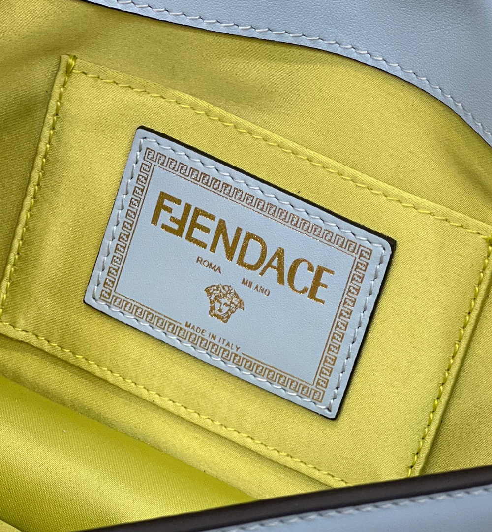Fendi x Versace Fendace Brooch Baguette NM Bag 8BS068 Blue
