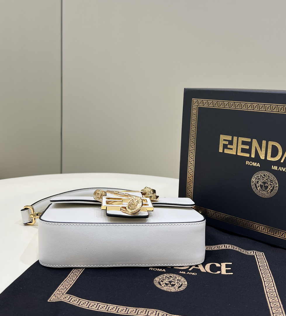 Fendi x Versace Fendace Brooch Baguette NM Bag 8BS066 Beige