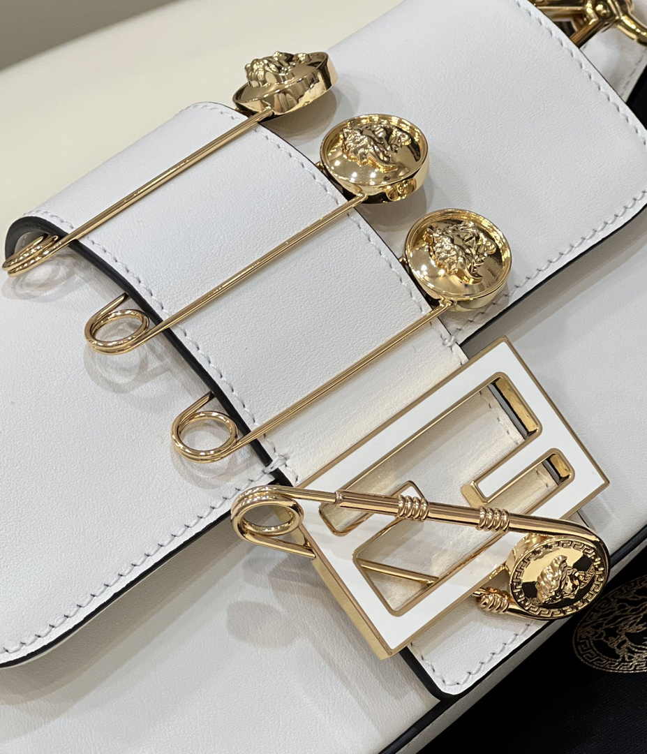 Fendi x Versace Fendace Brooch Baguette NM Bag 8BS066 Beige