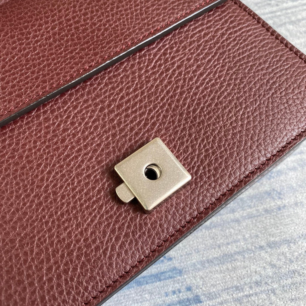 Gucci ‎‎421970 Dionysus leather mini bag wine red leather