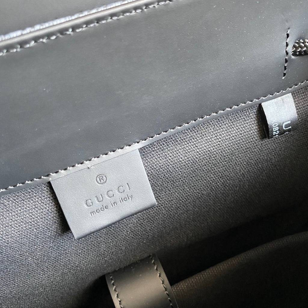 Gucci  ‎495563 GG Black backpack Black grey soft GG Supreme