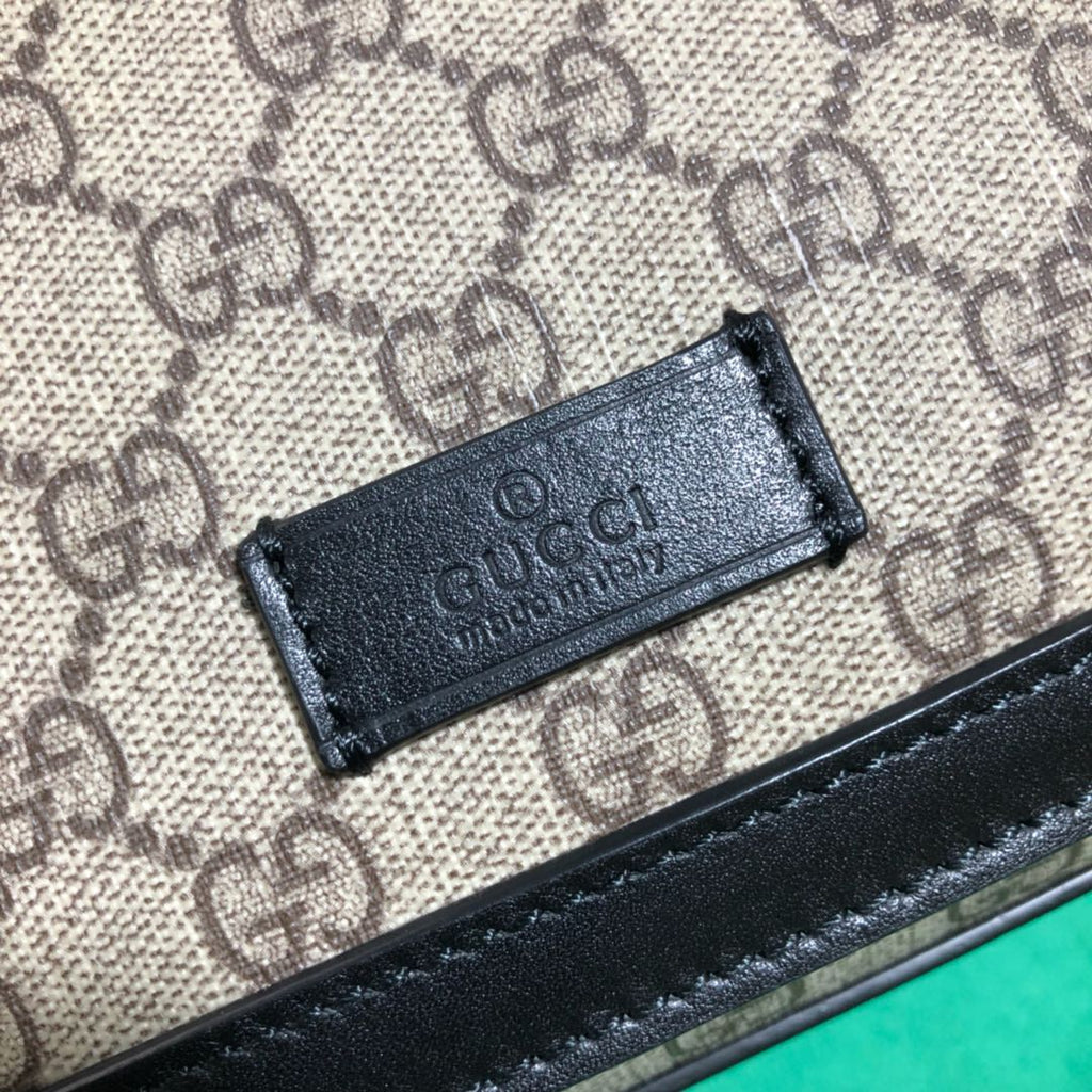 Gucci 495909 GG Supreme diaper bag beige leather