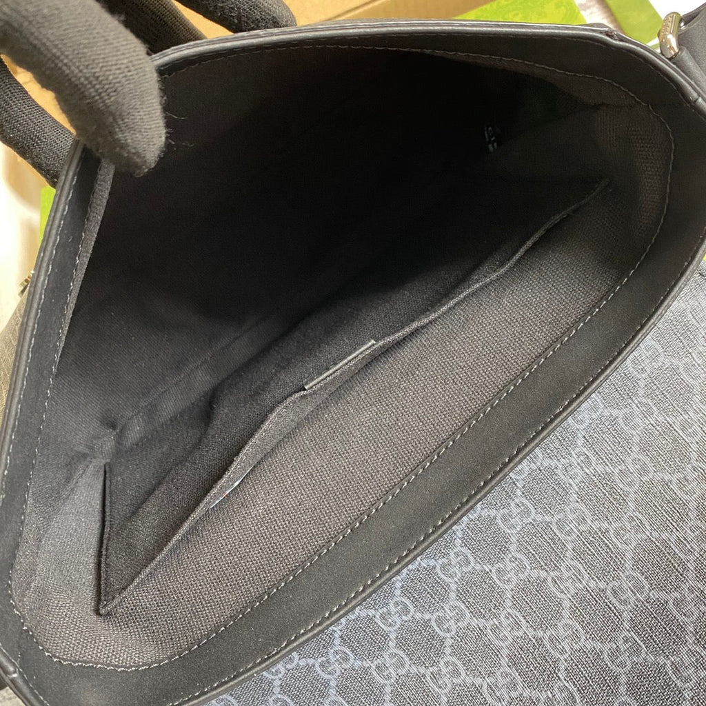 Gucci ‎‎658542 GG Messenger bag Black Supreme canvas