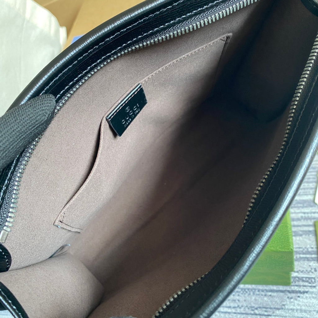 Gucci ‎‎672956 Beauty case with Interlocking G Black leather