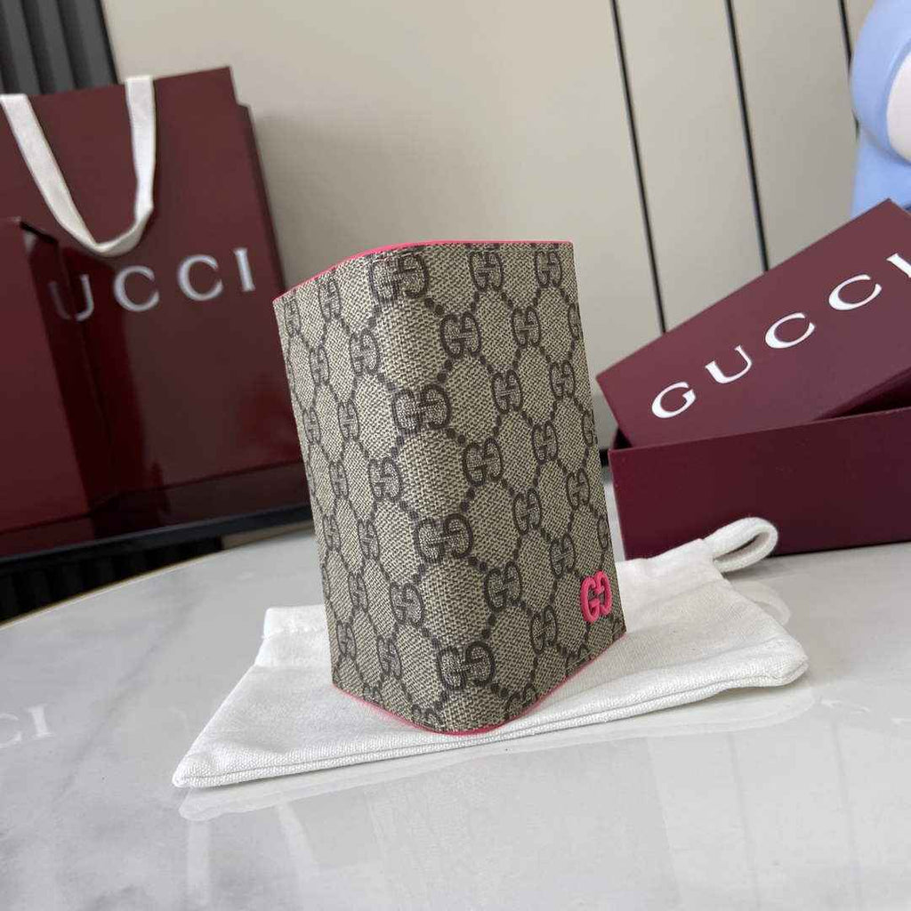 Gucci Bi-color GG long card case 768249 Plum Leather