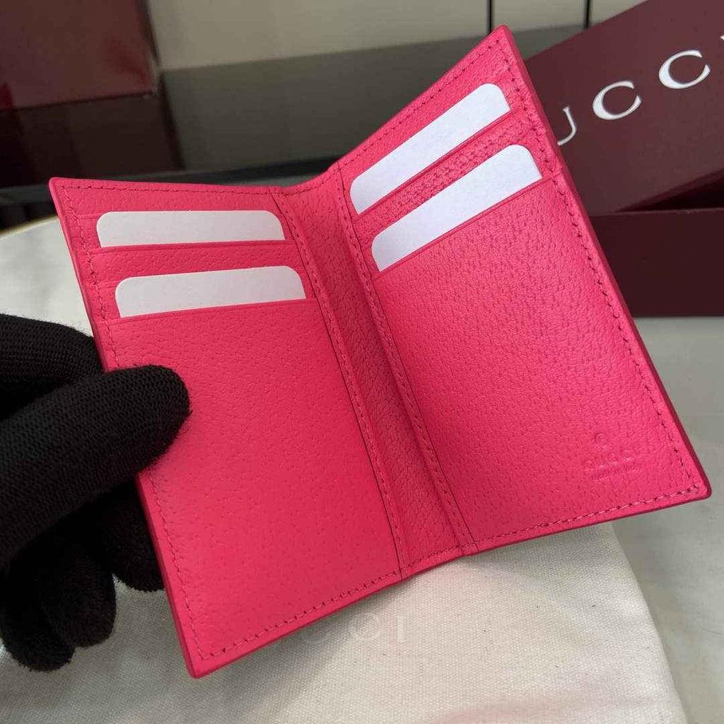 Gucci Bi-color GG long card case 768249 Plum Leather