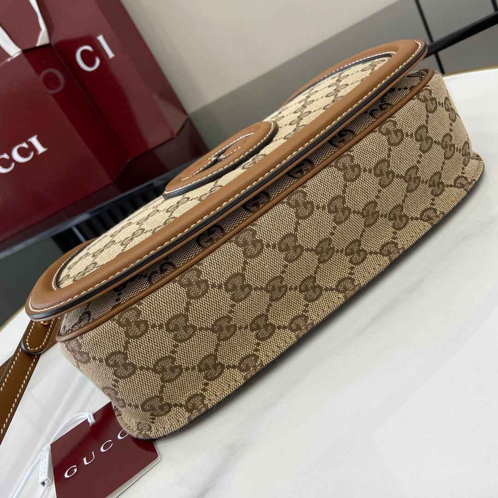 Gucci Blondie small top handle bag in beige GG canvas 815714