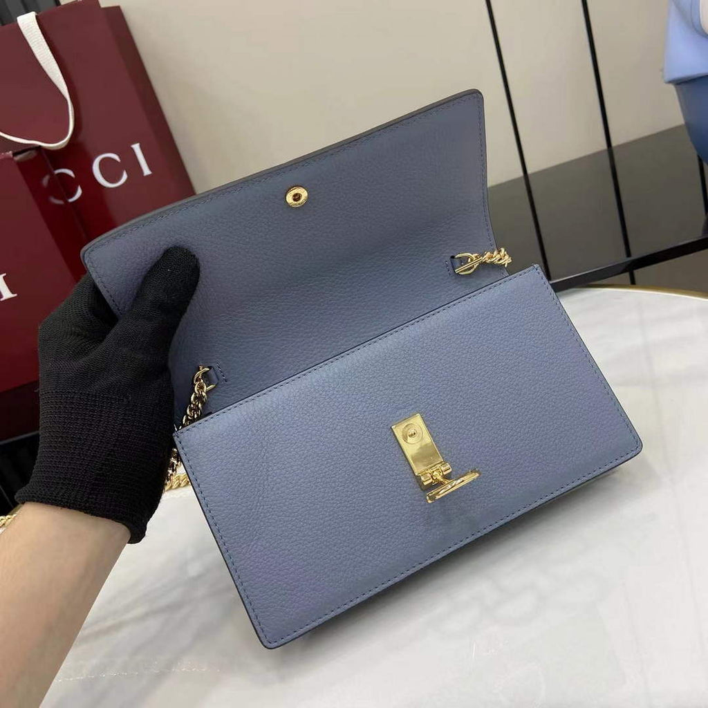 Gucci Dionysus wallet on chain ‎837373 in blue leather
