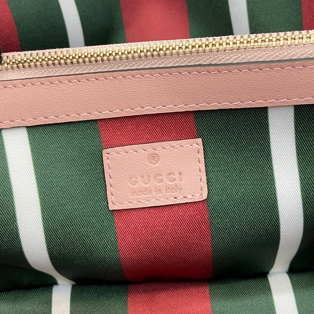 Gucci GG Emblem medium tote bag 815214 in pink fabric