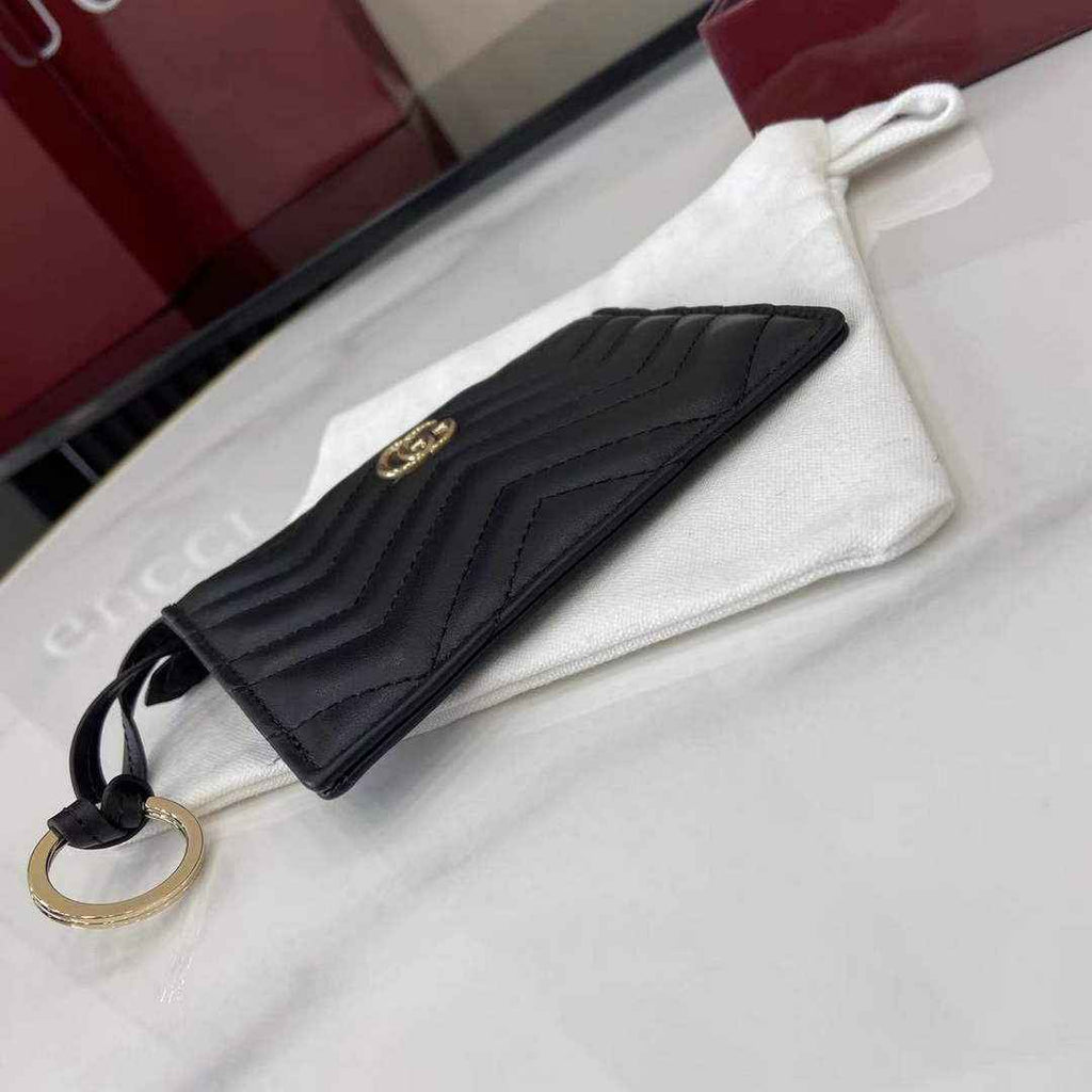 Gucci GG Marmont key case in black leather 837747