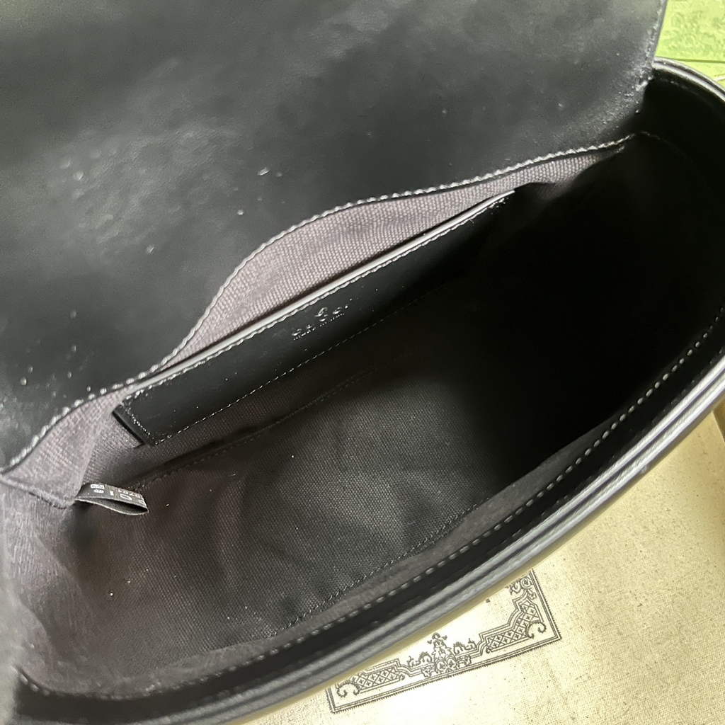 Gucci GG Marmont mini shoulder bag, 739681 in black leather